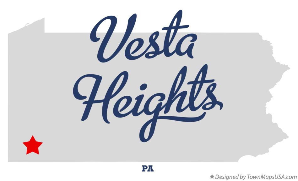 Map of Vesta Heights Pennsylvania PA