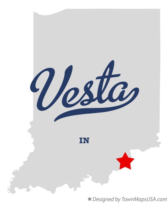 Map of Vesta Indiana IN
