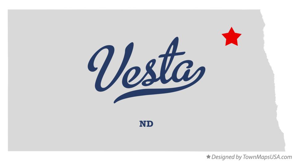 Map of Vesta North Dakota ND