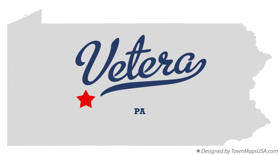 Map of Vetera Pennsylvania PA