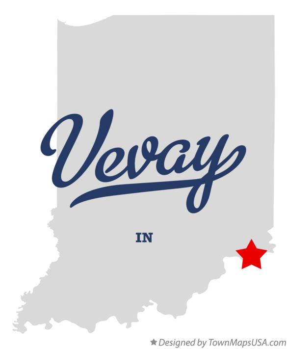 Map of Vevay Indiana IN