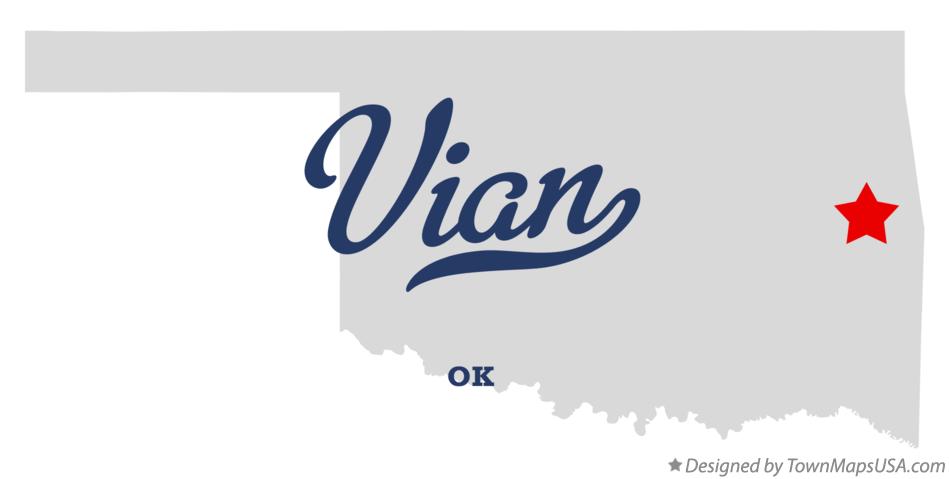 Map of Vian Oklahoma OK