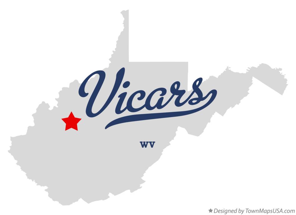 Map of Vicars West Virginia WV