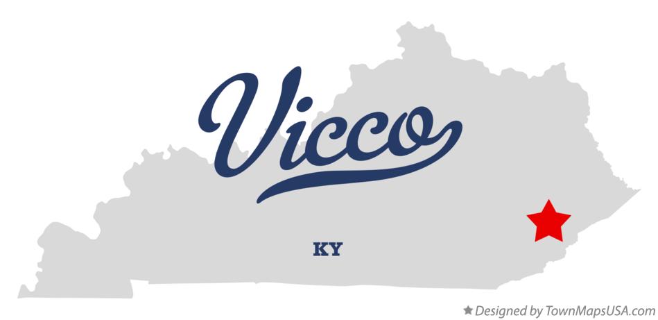 Map of Vicco Kentucky KY