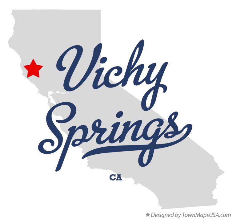 Map of Vichy Springs California CA
