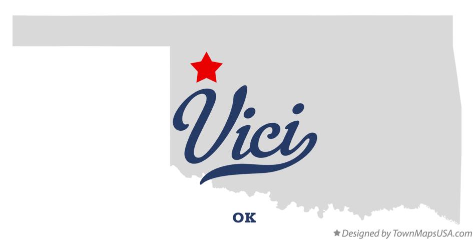 Map of Vici Oklahoma OK