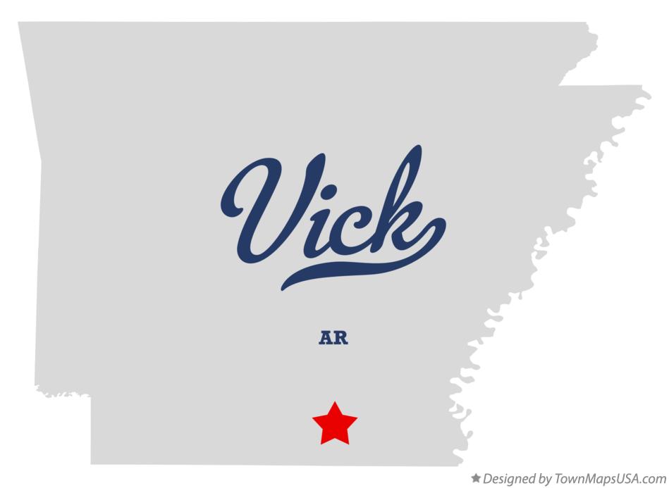 Map of Vick Arkansas AR