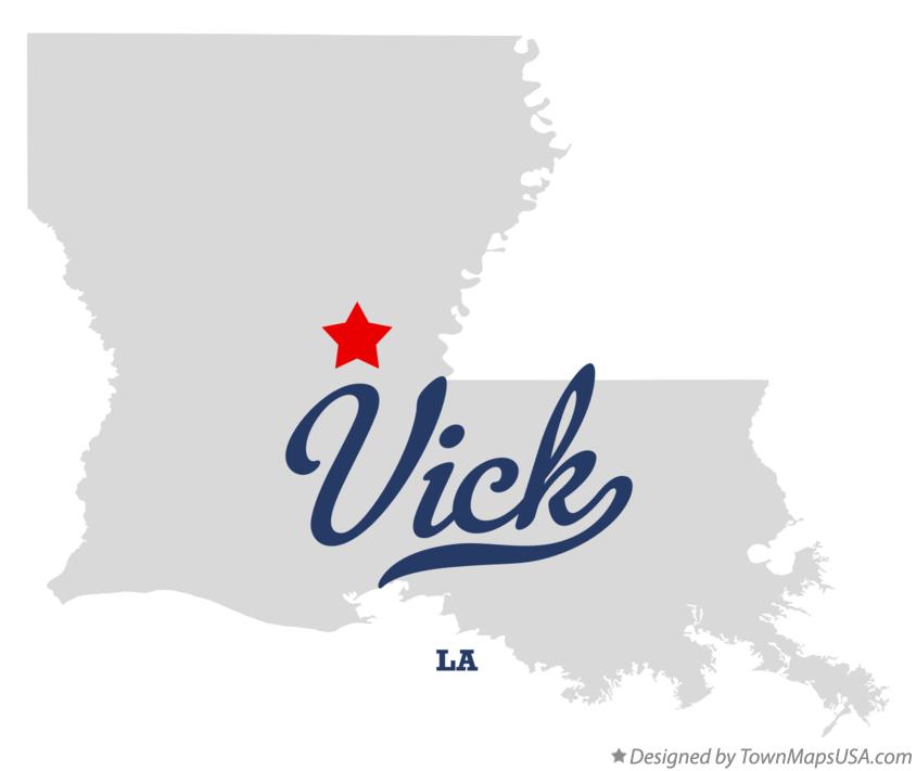 Map of Vick Louisiana LA