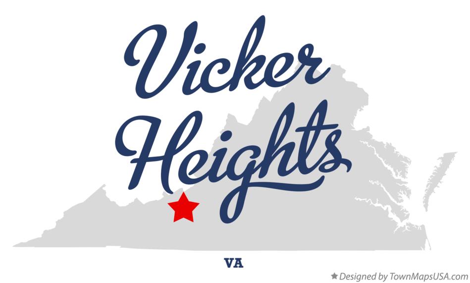 Map of Vicker Heights Virginia VA
