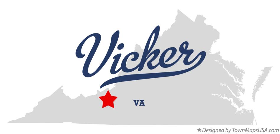 Map of Vicker Virginia VA
