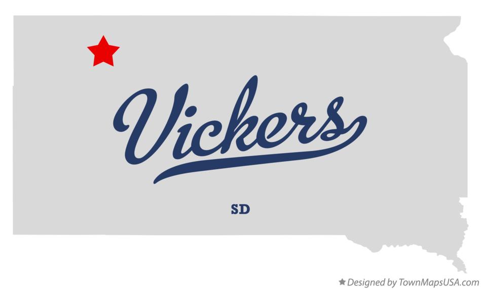 Map of Vickers South Dakota SD