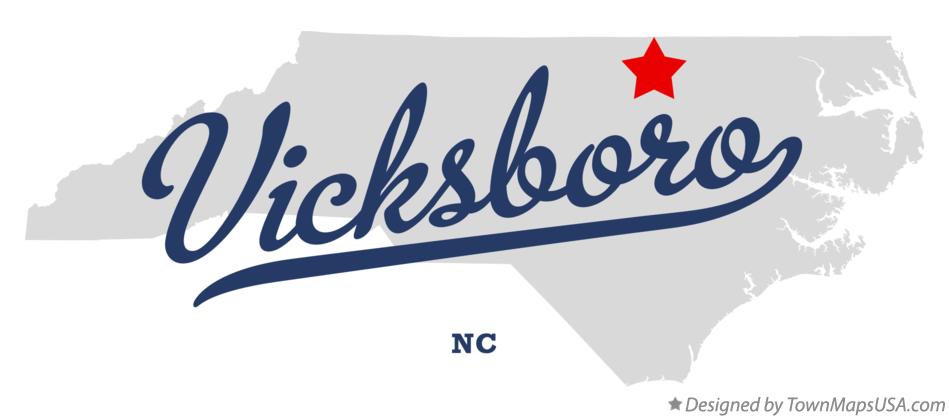 Map of Vicksboro North Carolina NC