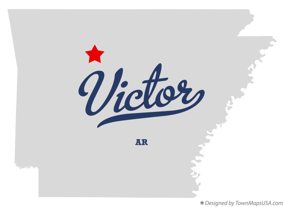 Map of Victor Arkansas AR