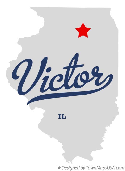 Map of Victor Illinois IL