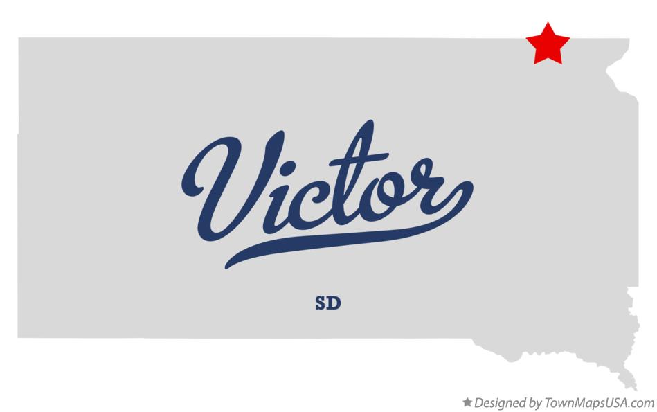 Map of Victor South Dakota SD
