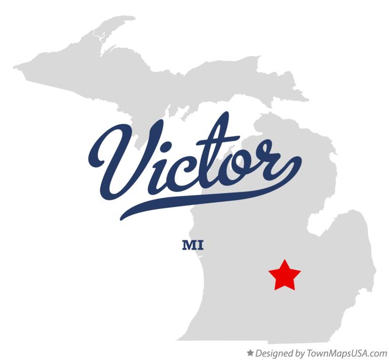 Map of Victor Michigan MI