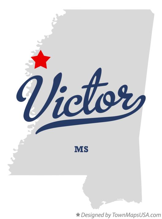 Map of Victor Mississippi MS