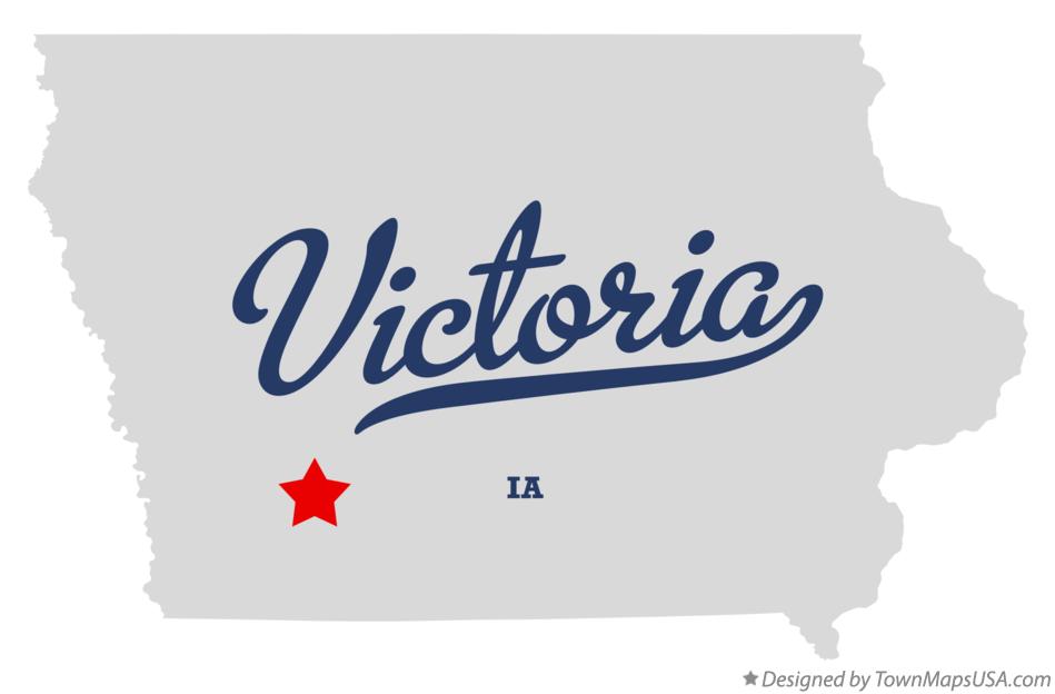 Map of Victoria Iowa IA