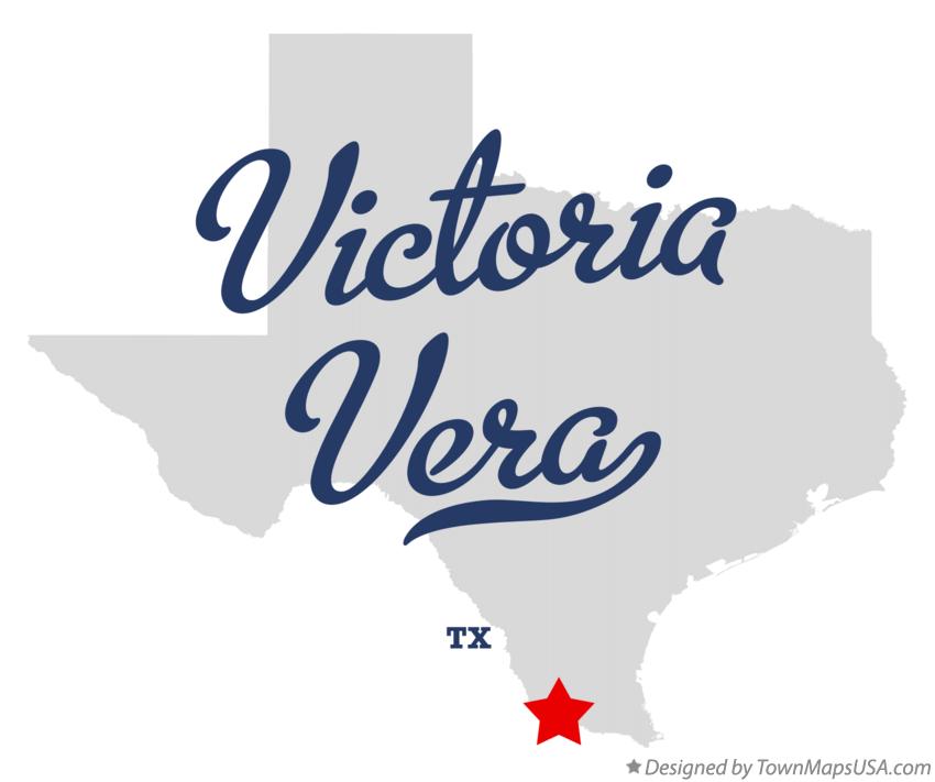 Map of Victoria Vera Texas TX