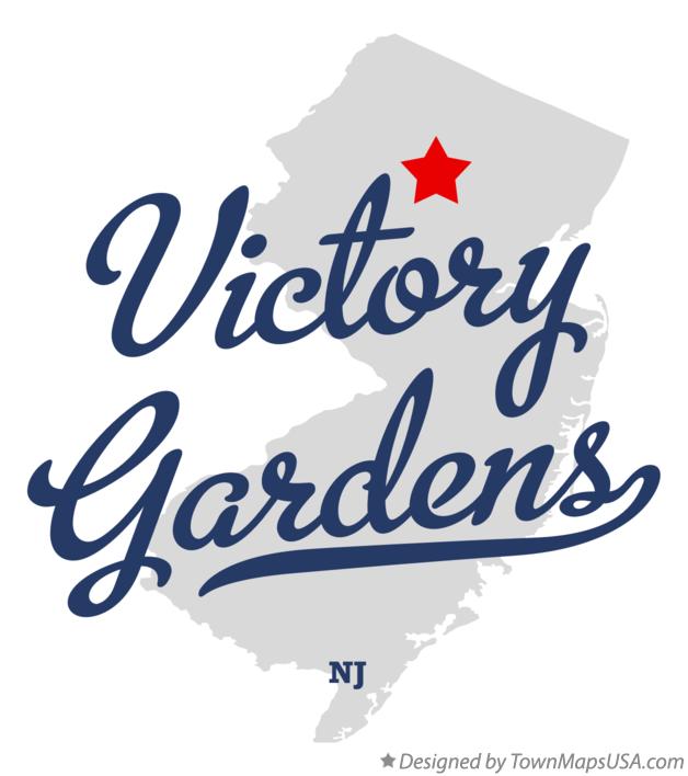 Map of Victory Gardens New Jersey NJ