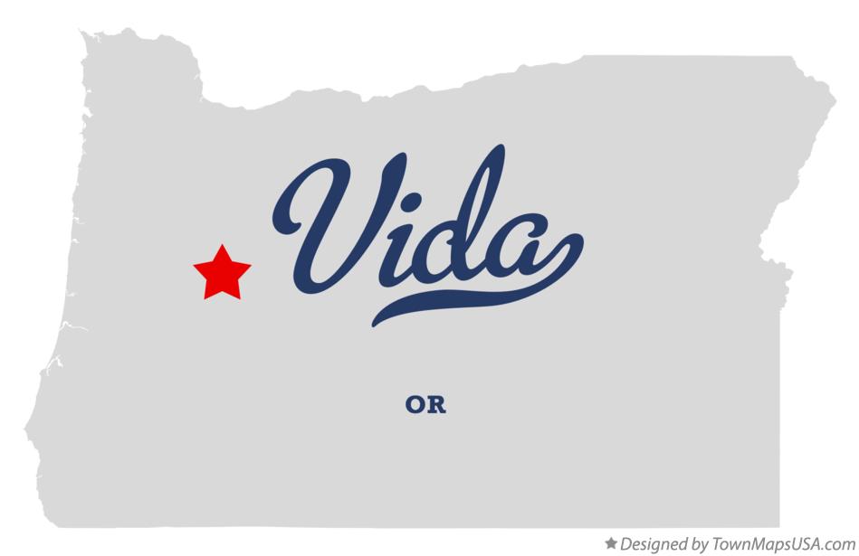 Map of Vida Oregon OR