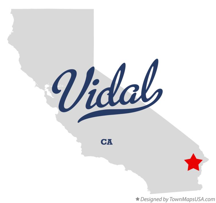 Map of Vidal California CA