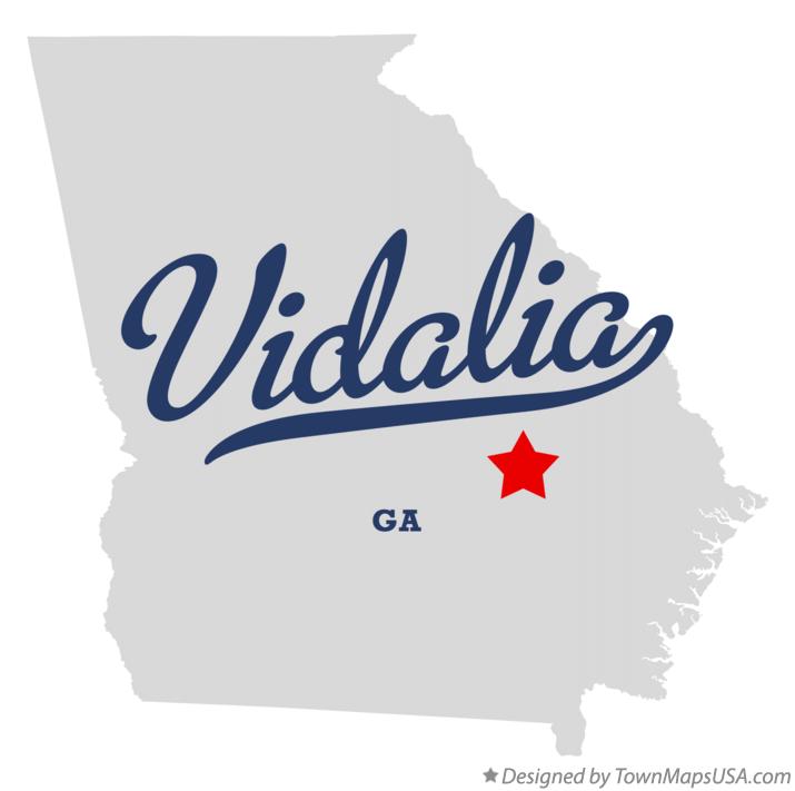Map of Vidalia Georgia GA