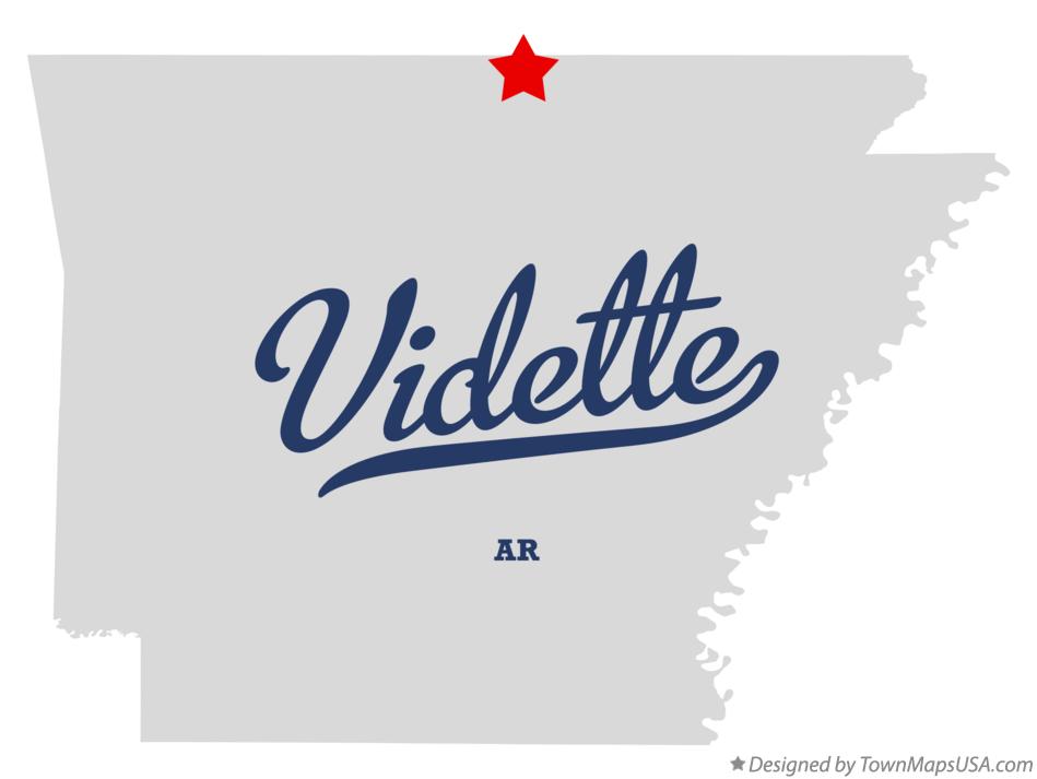 Map of Vidette Arkansas AR