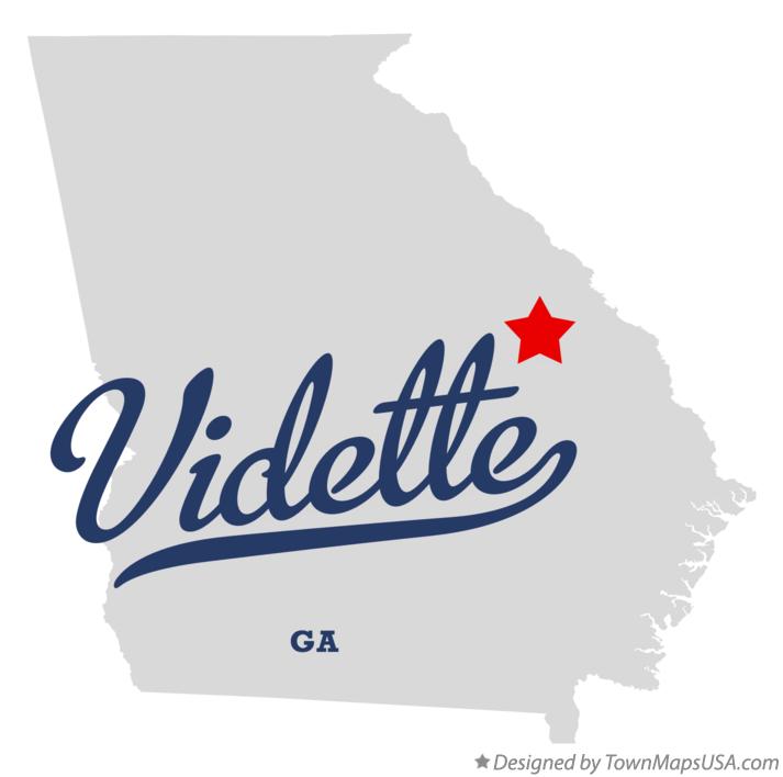 Map of Vidette Georgia GA