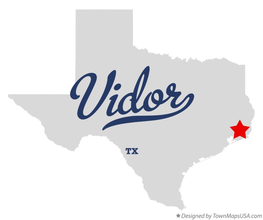 Map of Vidor Texas TX