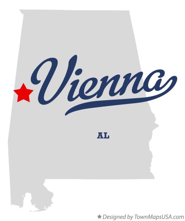 Map of Vienna Alabama AL