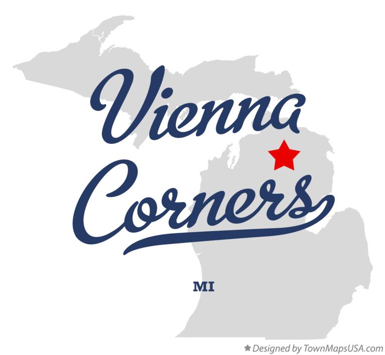 Map of Vienna Corners Michigan MI