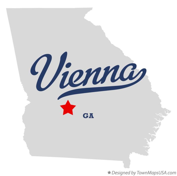 Map of Vienna Georgia GA