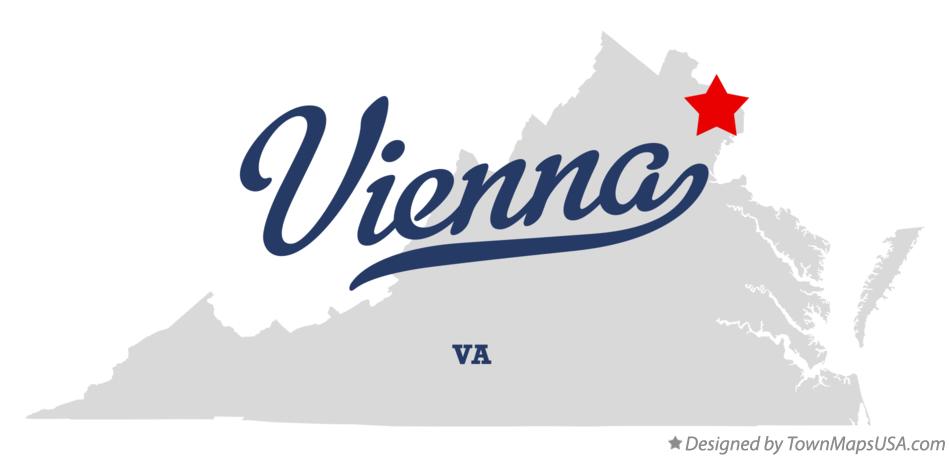 Map of Vienna Virginia VA