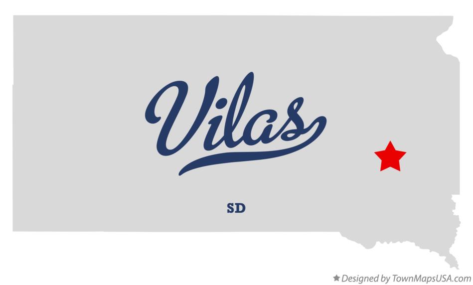 Map of Vilas South Dakota SD