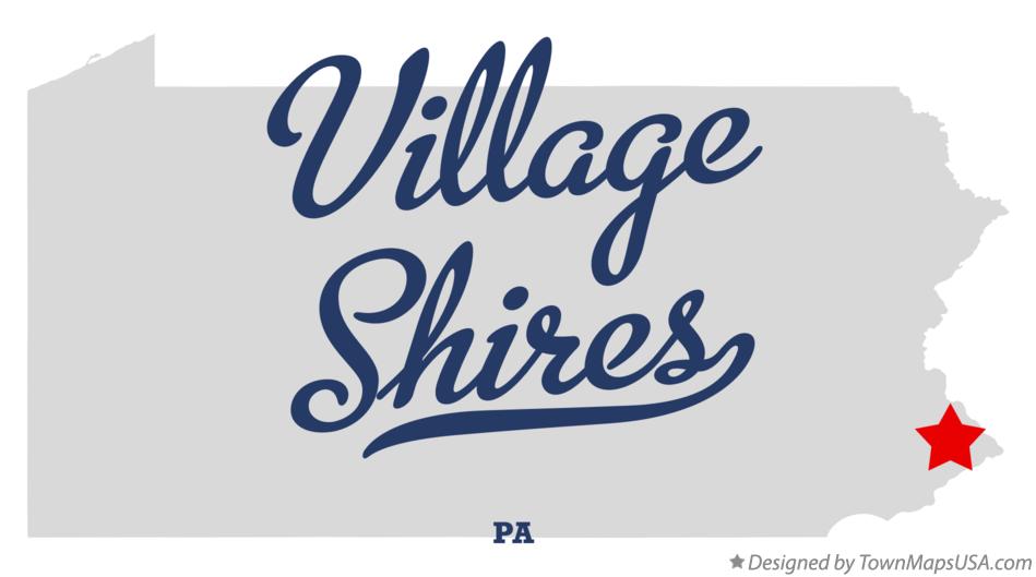 Map of Village Shires Pennsylvania PA