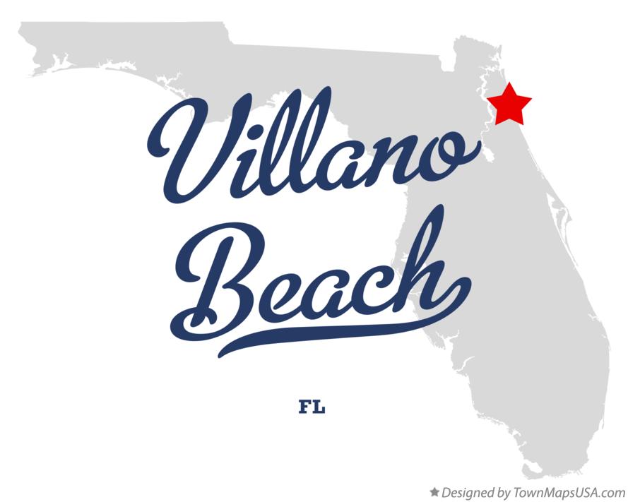 Map of Villano Beach Florida FL