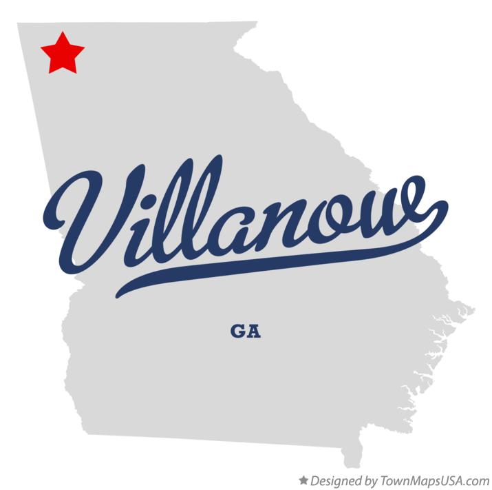 Map of Villanow Georgia GA