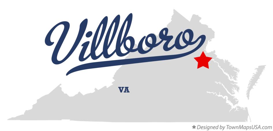 Map of Villboro Virginia VA