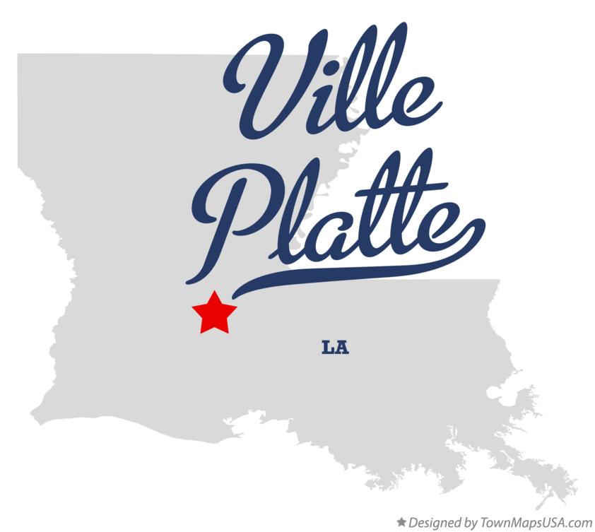 Map of Ville Platte Louisiana LA