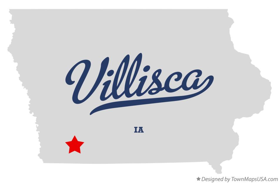 Map of Villisca Iowa IA