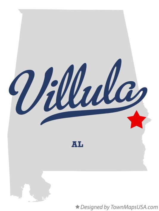 Map of Villula Alabama AL