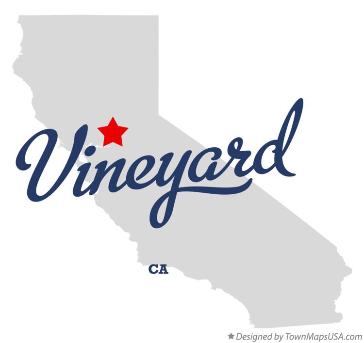 Map of Vineyard California CA