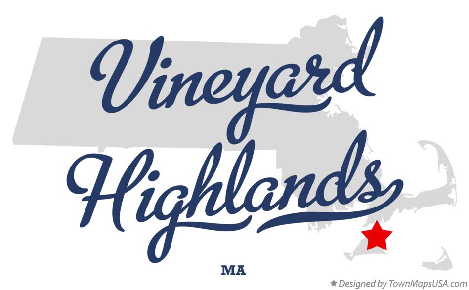 Map of Vineyard Highlands Massachusetts MA