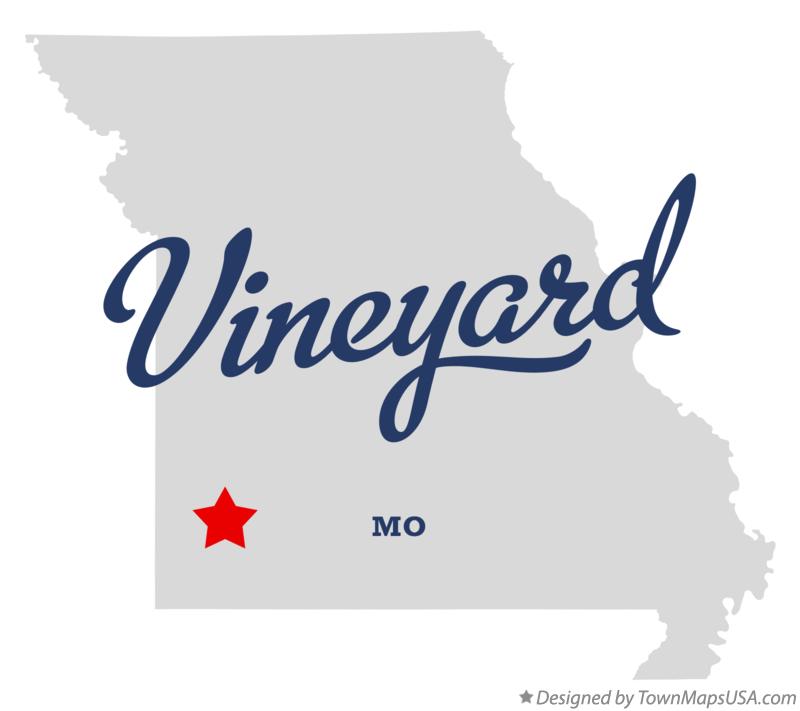Map of Vineyard Missouri MO