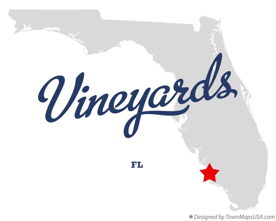 Map of Vineyards Florida FL