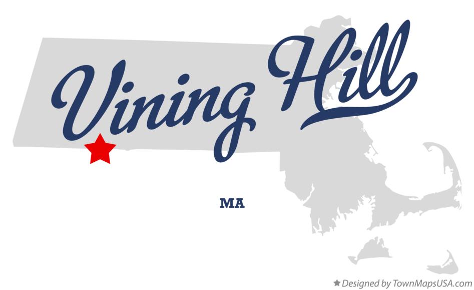 Map of Vining Hill Massachusetts MA