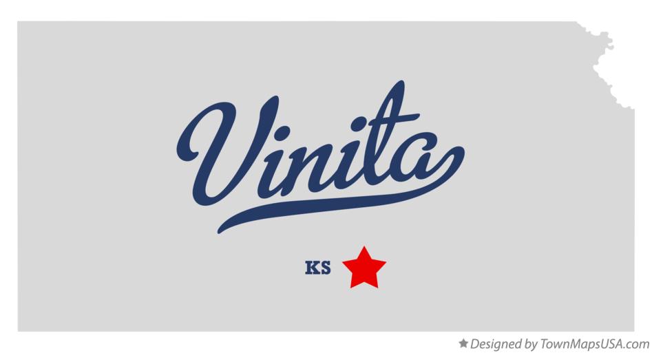 Map of Vinita Kansas KS