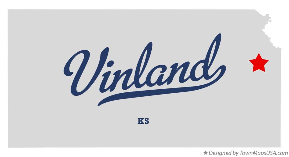 Map of Vinland Kansas KS