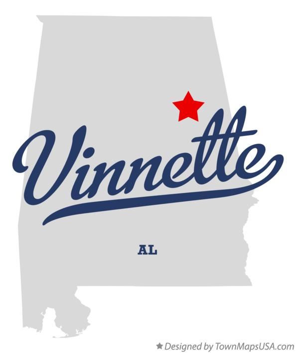 Map of Vinnette Alabama AL